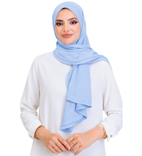 Penye Boyun Kapamalı Şal Başörtü Hazır Giyim Turban Esnek Jersey Şal