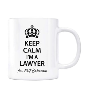 Avukatlara Özel İsimli Kupa Keep Calm I'm a Lawyer