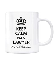 Avukatlara Özel İsimli Kupa Keep Calm I'm a Lawyer