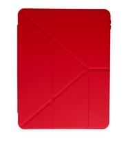 İPad 10.Nesil iPad 10.9 Uyumlu Standlı Kalemlikli Tablet Kılıfı 5 Kullanım Modu (Kırmızı)