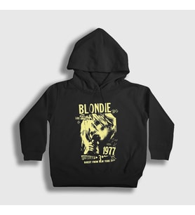 Presmono Unisex Çocuk Siyah Debbie Harry Müzik Blondie Kapüşonlu Sweatshirt 474442tt