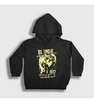 Presmono Unisex Çocuk Siyah Debbie Harry Müzik Blondie Kapüşonlu Sweatshirt 474442tt