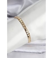 14K Gold Renk Kaplama Ezme Zincir Model Kadın Bileklik - TJ-BB8116