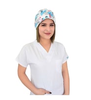 Beyaz Diş Desenli Doktor Hemşire Cerrahi Bone