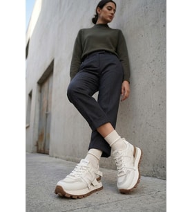 Lufian 121230086 Emily Kadın Klasik Sneaker Beyaz