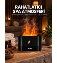 Northcity Alev Görünümlü LED Aromatik Difüzör ve Hava Nemlendirici - Kumandalı Modern Tasarım