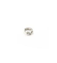 Minimal Zigzag Figürlü Zirkon Halka Piercing – Gümüş  Anti Alerjik, Rengi Solmaz