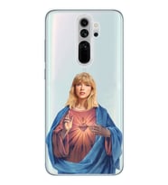 Redmi Note 8 Pro Uyumlu Taylor Swift Desenli Şeffaf Telefon Kılıfı