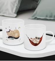 BK Gift Eğlenceli Kedi Tasarımlı 2’li Buzlu Cam Türk Kahvesi Fincanı-4, Sevgiliye Hediye, Arkadaşa Hediye, Anneye Hediye, Ofis Hesiyesi