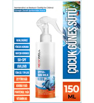 New Well Çocuk Güneş Sütü Yüksek Koruma SPF50+ Jojoba Oil 150 ML