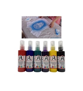 Kumaş Boyası Sprey 6 Renk 70ml*6 Adet Monalisa Tekstil Boyası Sprey Boya (Karışık)