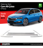 Skoda Scala Krom Cam Çıtası 6 Prç 2019-2023