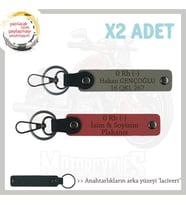 Hız Aşıkları İçin Özel İsim Plaka, 0 Rh (-) Kan Grubu Yazılı x2 Anahtarlık, Nar Çiçeği-Kül Gri-Laci (Çok Renkli)