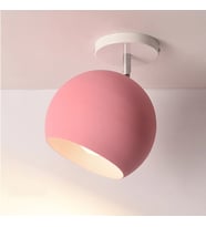 RİOLİGHT MODERN PEMBE CAFE,ÇOCUK,GENÇ ODASI İÇİN MAFSALLI HAREKETLİ BAŞLIK 1XE27 METAL GLOP AVİZE