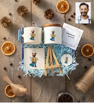 Kişiye Özel Karikatürlü İnşaat Mühendisi Hediye Kutusu - Kişiye Özel T Kupa, Seramik Kalemlik, Dekoratif Taş İsimlik, Güneş Anahtarlık Mühendisler Günü Hediyesi
