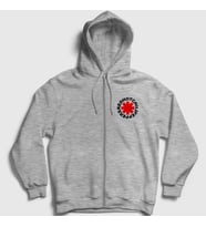 Presmono Unisex Gri Logo Red Hot Chili Peppers Fermuarlı Kapüşonlu Sweatshirt 107550tt (Gri)