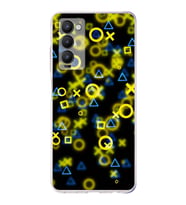 PrintiFy Tecno Camon 18P Uyumlu Kamera Korumalı Semboller Tasarımlı Şeffaf Silikon Kılıf