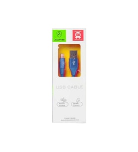 Zore Metal Uçlu Lightning Usb Kablo (Mavi)