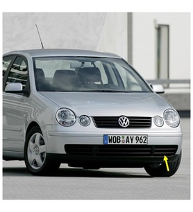 VW Polo 2002-2005 Ön Tampon Sol Izgarası Kapağı Sissiz 6Q0853665F