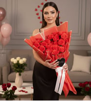 Deluxe 19’lu Kırmızı Peluş Ayıcık Buketi Anneler Günü Özel Tasarım 65 Cm Aynalı Mesajlı Dev Buket Anneye Kıza Eşe Hediye