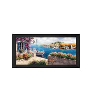 Manzara Temalı Kanvas Tablo 50 x 70 cm Siyah Çerçeve