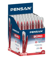 Pensan Tükenmez Kalem Büro 1.0 MM Kırmızı 50 Lİ 2270