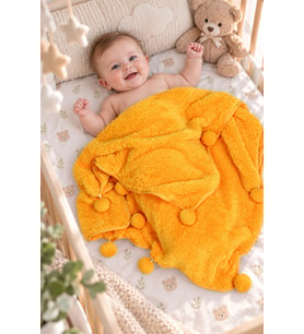Pabteks Bebek/Çocuk Battaniyesi (Sarı)