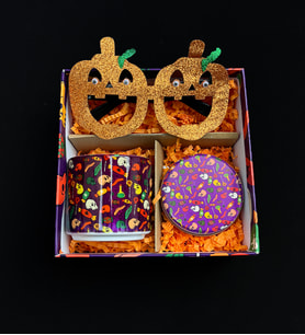 Mor İskelet Halloween Tasarımlı Cadılar Bayramı Hediye Seti