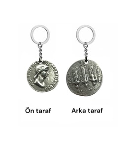 Julia Agrippina Roma İmparatoriçesi Figürlü Çift Taraflı Metal Anahtarlık –1 Adet – Unisex Tasarım