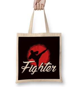 Kickboxer Girl Fighter Kickboxing Martial Arts MMA Sports Bez Çanta Uzun Saplı
