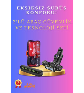 3'lü Araç Güvenlik ve Teknoloji Seti
