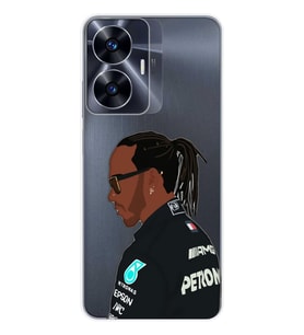 Realme C55 Uyumlu Lewis Hamilton Desenli Şeffaf Telefon Kılıfı