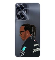 Realme C55 Uyumlu Lewis Hamilton Desenli Şeffaf Telefon Kılıfı