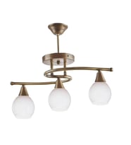 MYLİGHTS ESKİTME OPAL CAMLI  ÜÇLÜ CPLOFONYER AVİZE E27 (Siyah)