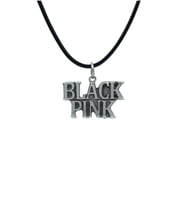 Black Pink Deri ip Kolye - Gümüş Kaplama - Kadın Erkek Kolye - No:1023