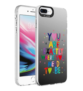 Apple iPhone 7 Plus Kılıf Desenli Zore Silver Sert Kılıf You