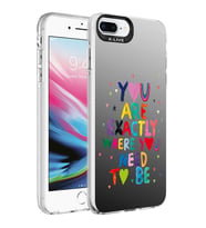 Apple iPhone 7 Plus Kılıf Desenli Zore Silver Sert Kılıf You