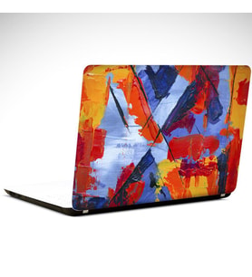 Renkli Soyut Boyalar Laptop Sticker 15.6 inch (38X27CM)