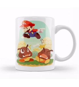 Mario Jump in Gommbas  Kupa Bardak Porselen
