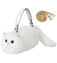 Kedi El Çantası Beyaz