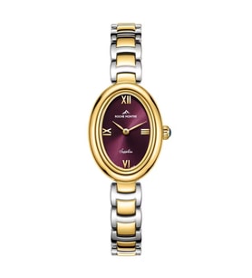 ROCHE MONTRE RML5024-03 SWISS MADE SAFİR CAM BORDO KADRAN ALTIN KAPLAMA KADIN KOL SAATİ