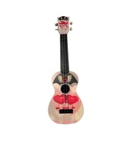 Hawiian XU21LOVE Soprano Ukulele (Sevgi Desenli)  Romantik Kalp Tasarımlı Kapak Kristal Berraklığında Ses Egzotik Ihlamur Ağacı Gövde