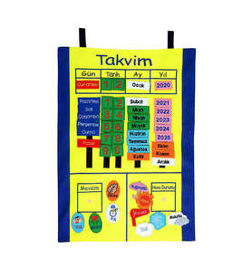Cırtlı Takvim Pano (Çok Renkli)