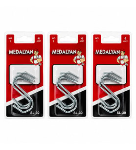 48 Adet NO-1 - Küçük S Kanca 12X4PCS