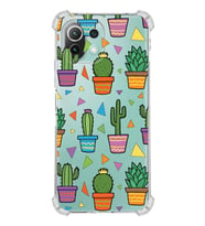 PrintiFy Xiaomi Mi 11 Lite Uyumlu Water Color 4 Baskılı Şeffaf Köşe Korumalı Antişok Kılıf