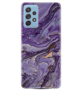 Kılıfland Samsung Galaxy A72 Kılıf Silikon Resimli Kapak Abstract Purple Stok 1070