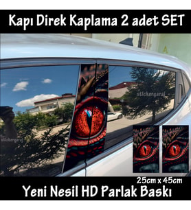 yılan ejderha göz folyo - 2kapı için 2adet sticker kaplama - tuning modifiye