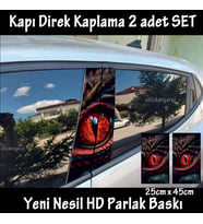 yılan ejderha göz folyo - 2kapı için 2adet sticker kaplama - tuning modifiye