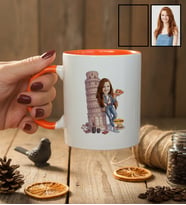 Kişiye Özel Karikatürlü Pisa Kulesi Kupa Bardak Doğum Günü Hediyesi
