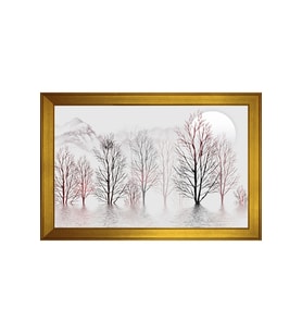 Manzara Temalı Kanvas Tablo 50 x 70 cm Gold Çerçeve